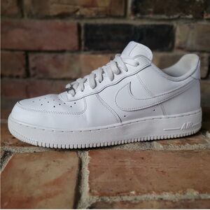 Nike Air Force 1 '07 Triple White Lace Up Sneakers CW2288-111 Men's Size 13